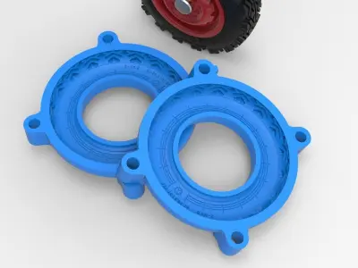 Mold rc Tire Niva off road vehicle How to make RC cars tire 3D print model