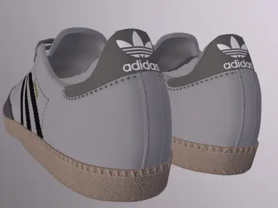 ADIDAS SAMBA SHOES PBR Low-poly 3D model