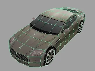 Aston Martin AMV8 Low-poly 3D model
