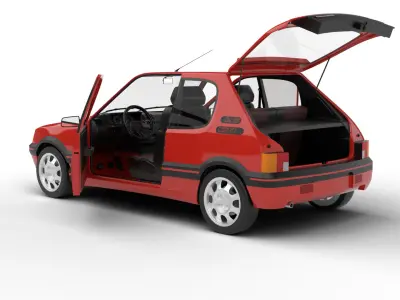 Peugeot 205 GTI 1 6 1992 HQ 3d model 3D model