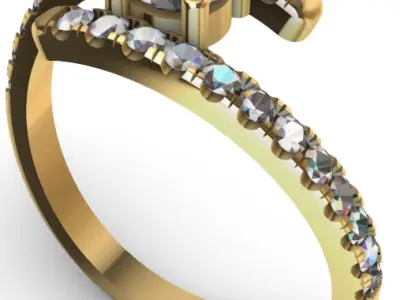 Half Eternity Ring 3D model