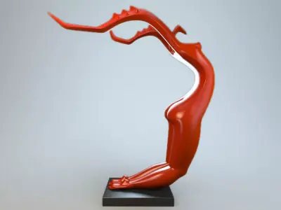 Sculpture Female Praying Mantis P 3D print model