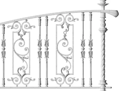 Classic Fence 3D model