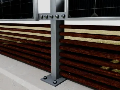 Solar Panel Wall Type-1 3D model