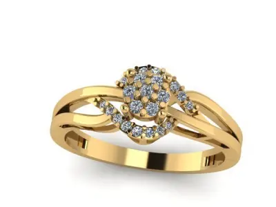 Engagement ring 3D print model