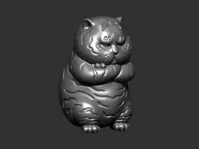 tiger angry 3D print model