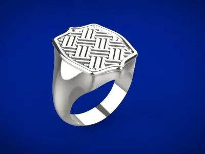 Signet man ring 3D print model