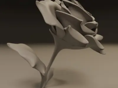 Rose flower 3D print model