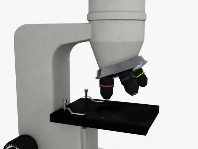 Microscope Medical Prop  Low-poly 3D model