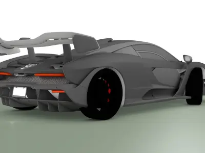 Generic Sports Car Low-poly 3D model
