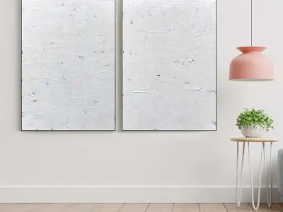Plaster Two Photo Frame 184 Low-poly 3D model