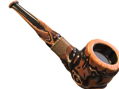 Handcrafted Fantasy Pipes Collection Low-poly 3D model