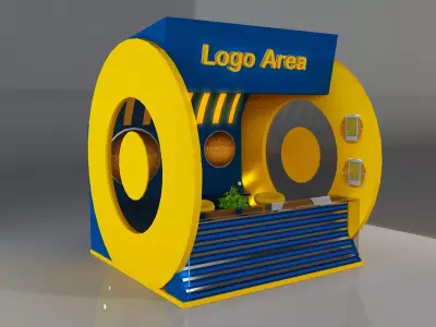 Booth Exhibition Stand a212 3D model