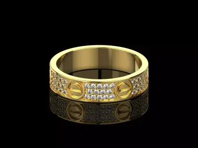 Love Diamonds Ring 21 Size N160 3D print model