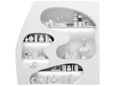 Wardrobe with luxury decor Bust 3D model