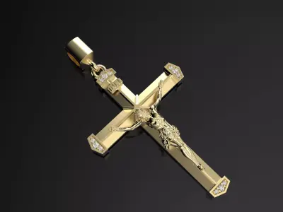 Inri cross 3D print model