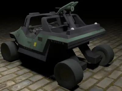 SciFi Car Low-poly 3D model