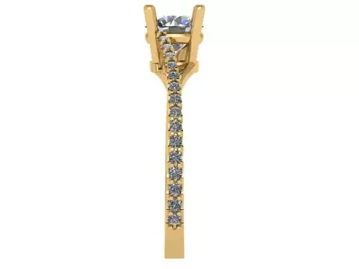 criss cross solitaire ring  3D print model