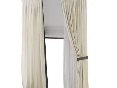 curtain 01 Low-poly 3D model