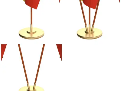 Ethiopia Flag Pack 3D model