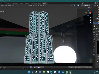 the hyper 3d realistic building Free low-poly 3D model
