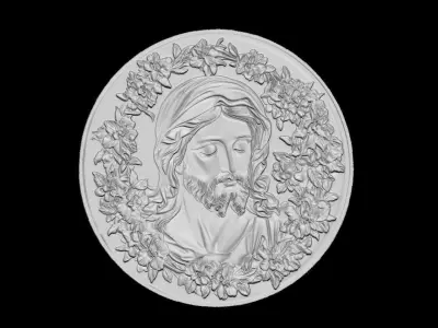 Jesus Christ in Floral Serenity 3D print model