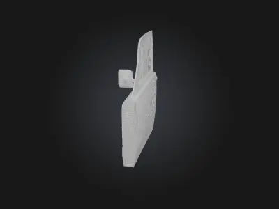 Rusted Car Door Low-poly 3D model