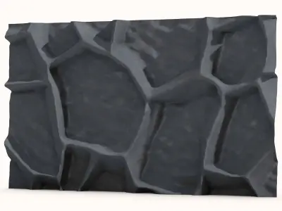 Stacked Cobble Stone Facade 3D model