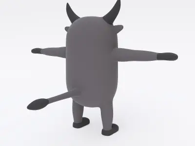 Buffalo cartoon  3d model 3D model