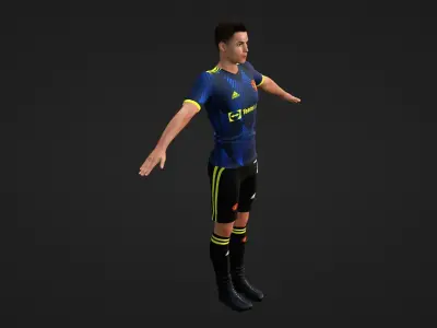Cristiano Ronaldo - Manchester United Low-poly 3D model