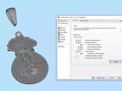  Pendant Money Bag Jewelry Brand 3D print model