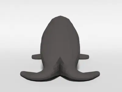 Low Poly Cartoon Walrus Low-poly 3D model