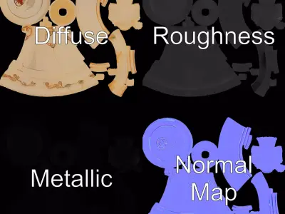 Ivory Chess King model pack Low-poly 3D model