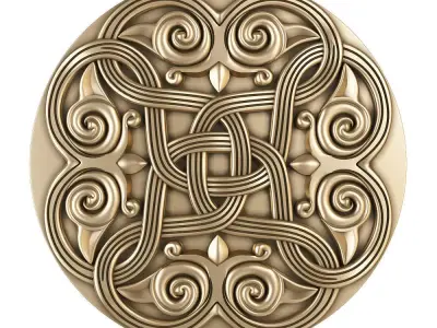 decorative rosette for cnc 3D model