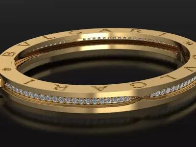 Bracelet 3DM STL OBJ model for 3D printing and CNC 3D print model