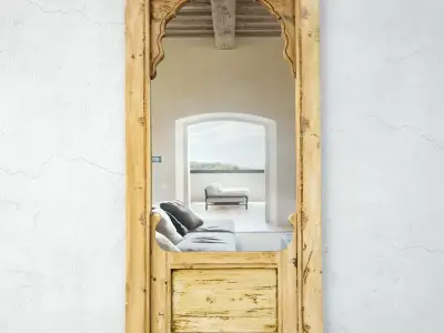 19th Century Bleached Mandwa Arch Mirror 3D model