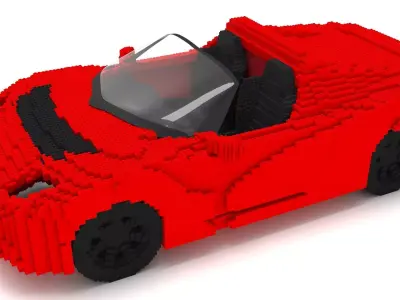 Lego Tesla Roadster 3D model