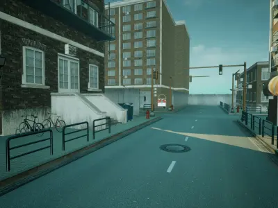 Modern City 3 Unreal Engine Low-poly 3D model