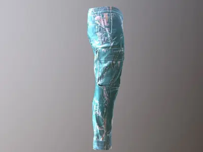 CARGO SPORT PANTS PBR Low-poly 3D model