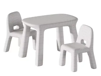 Nordic Ins table and chair from aliexpress 3D model