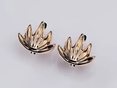 Earrings Floral Bit 3D print model