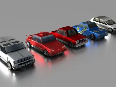 Low Poly Car Models Low-poly 3D model