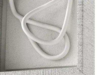 Wall art Fiona Loop Knot Tangle by Palecek rattan frame 3D model