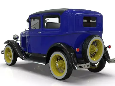 Vintage coupe A Car 1930  3D model