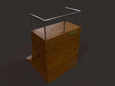 Skate ramp13 Low-poly 3D model