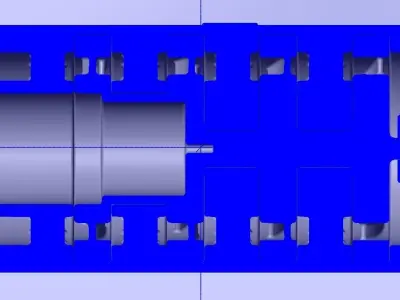 3D-Printable Axial Ventilator Blower Assembly 3D print model