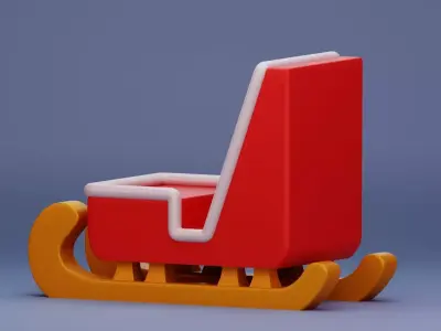 Santa Sleigh Phone Holder 3D Printable STL Model 3D print model