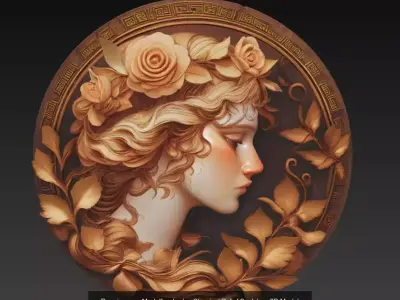 Cyber-Classical Medallion Collection - Fusion Relief Sculptures