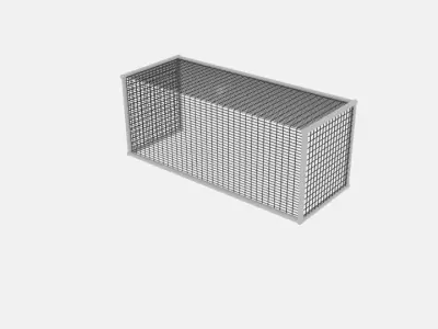 Soccer Goal Net Cylinder 3D model