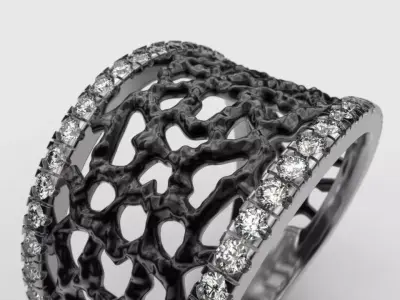 Amorphous ring abstraction 3D print model